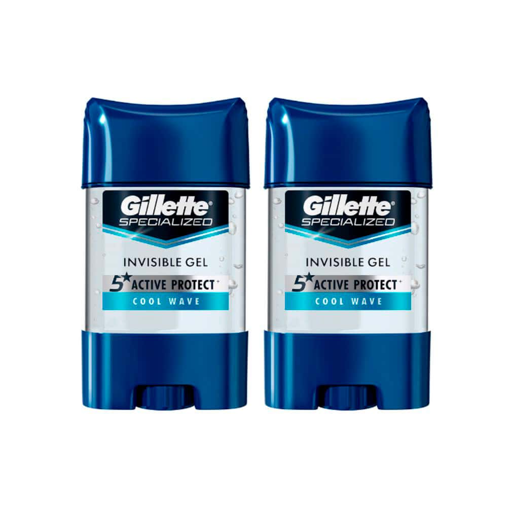 DESODORANTE GILLETE GEL COOL WAVE 82GR X2