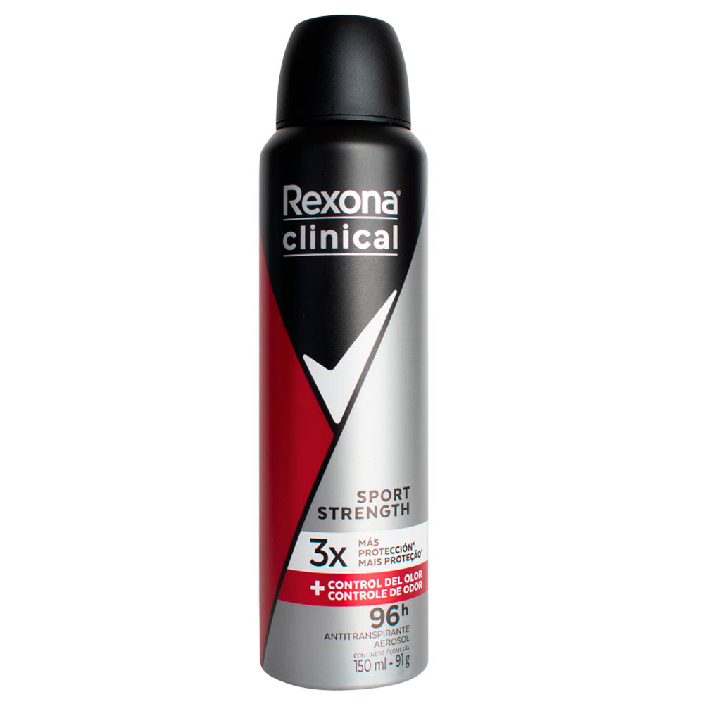 DESODORANTE REXONA CLINICAL SPORT STRENGTH AEROSOL 150ML (91GR)