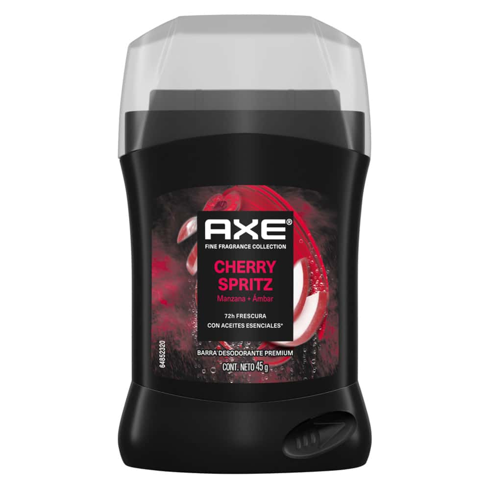 DESODORANTE AXE MEN CHERRY SPRITZ STICK MANZANA + AMBAR 45GR